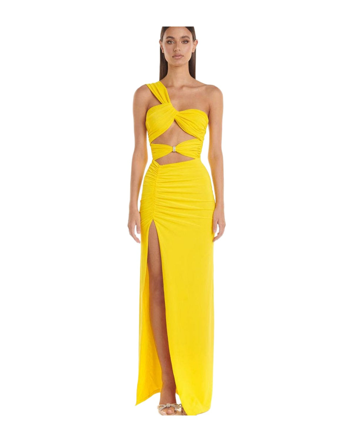 Twist Wrap Chest Solid Color Dress photo 10