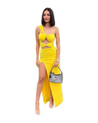 Twist Wrap Chest Solid Color Dress photo 20
