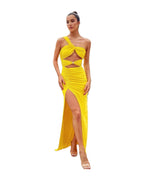 Twist Wrap Chest Solid Color Dress photo 4