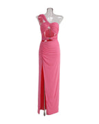 Twist Wrap Chest Solid Color Dress photo 9