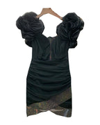 Net Drill Flower Dress photo 4