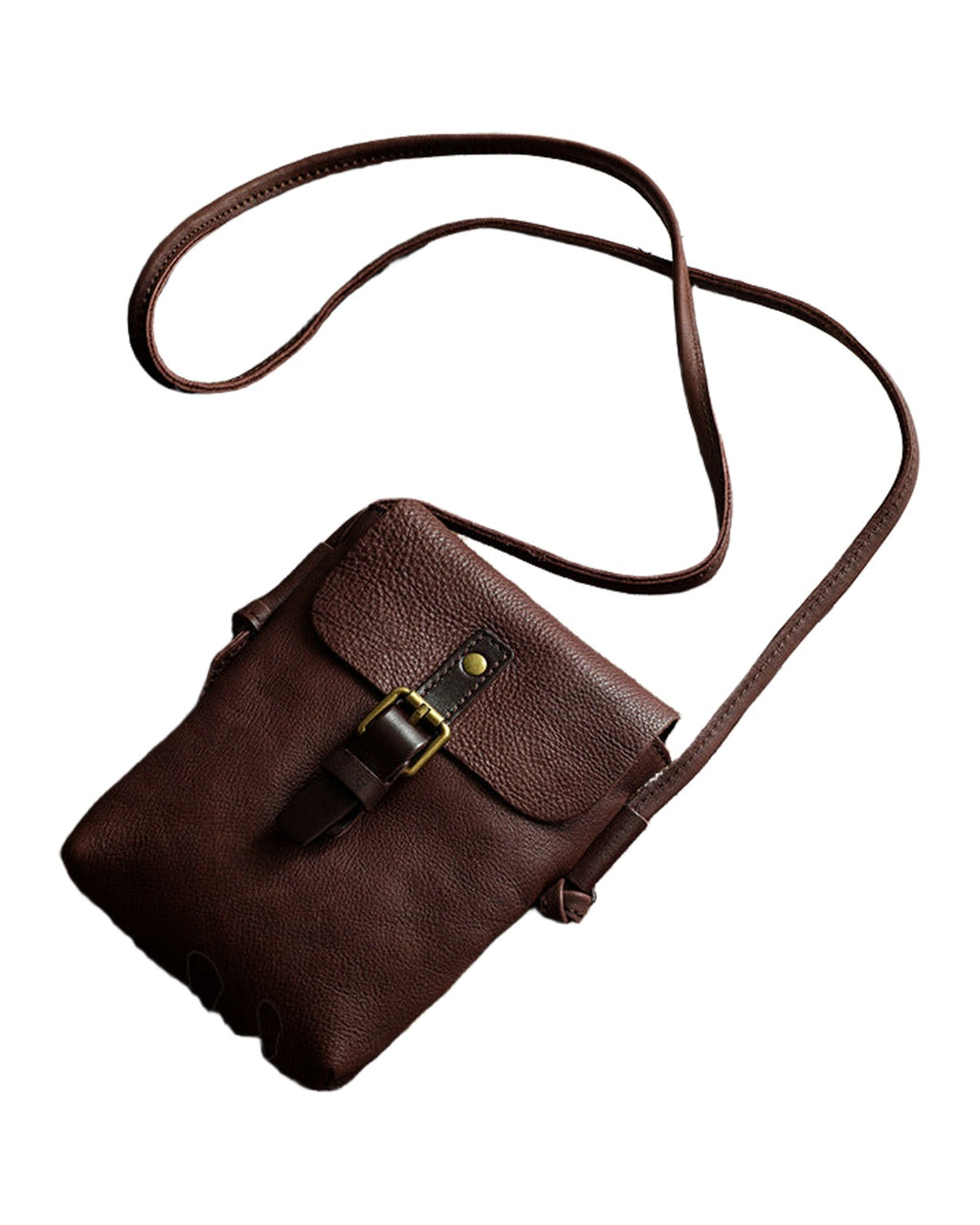 Genuine Leather Vertical Mini Skeleton-skin Small Bag photo 5