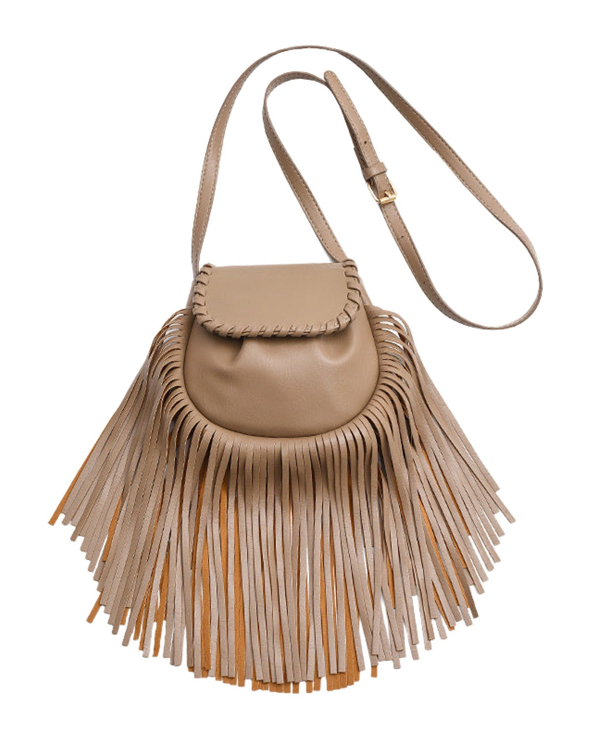 Trend Retro Tassel Shoulder Cross Body Bucket Bag photo 3