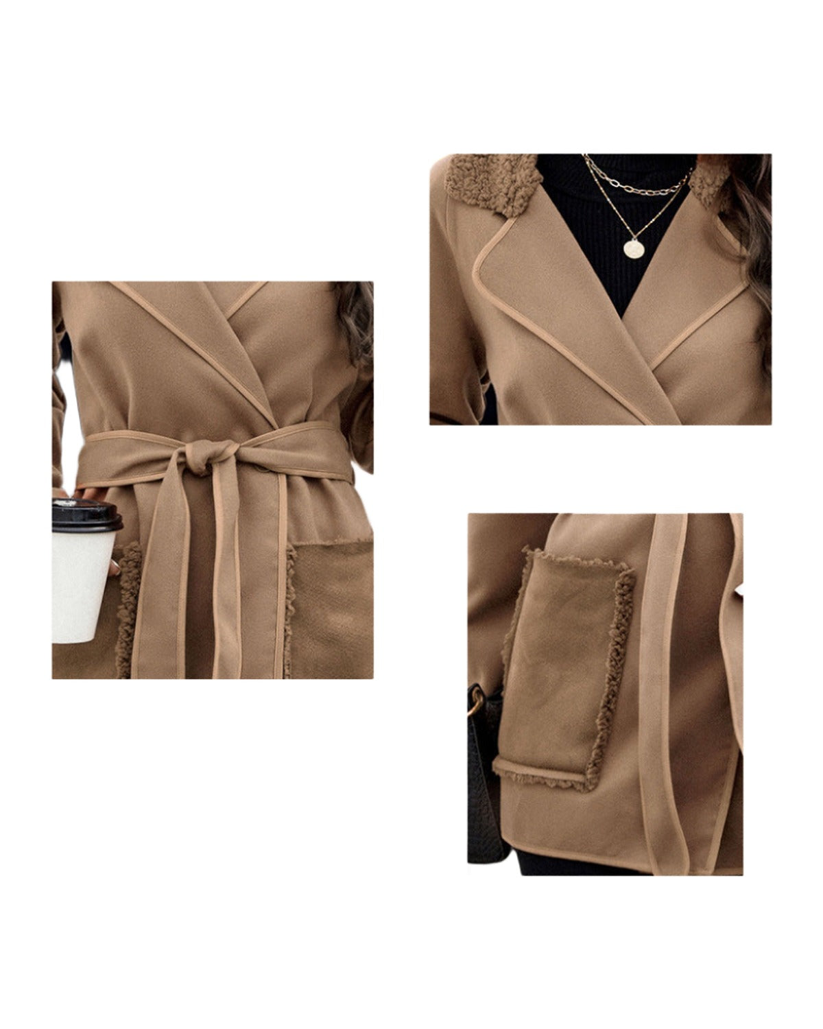 Reversible Brown Wool Coat photo 7