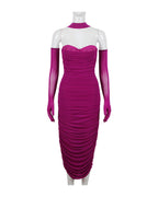 Mesh Stitching Bandage Suspender Dress photo 4