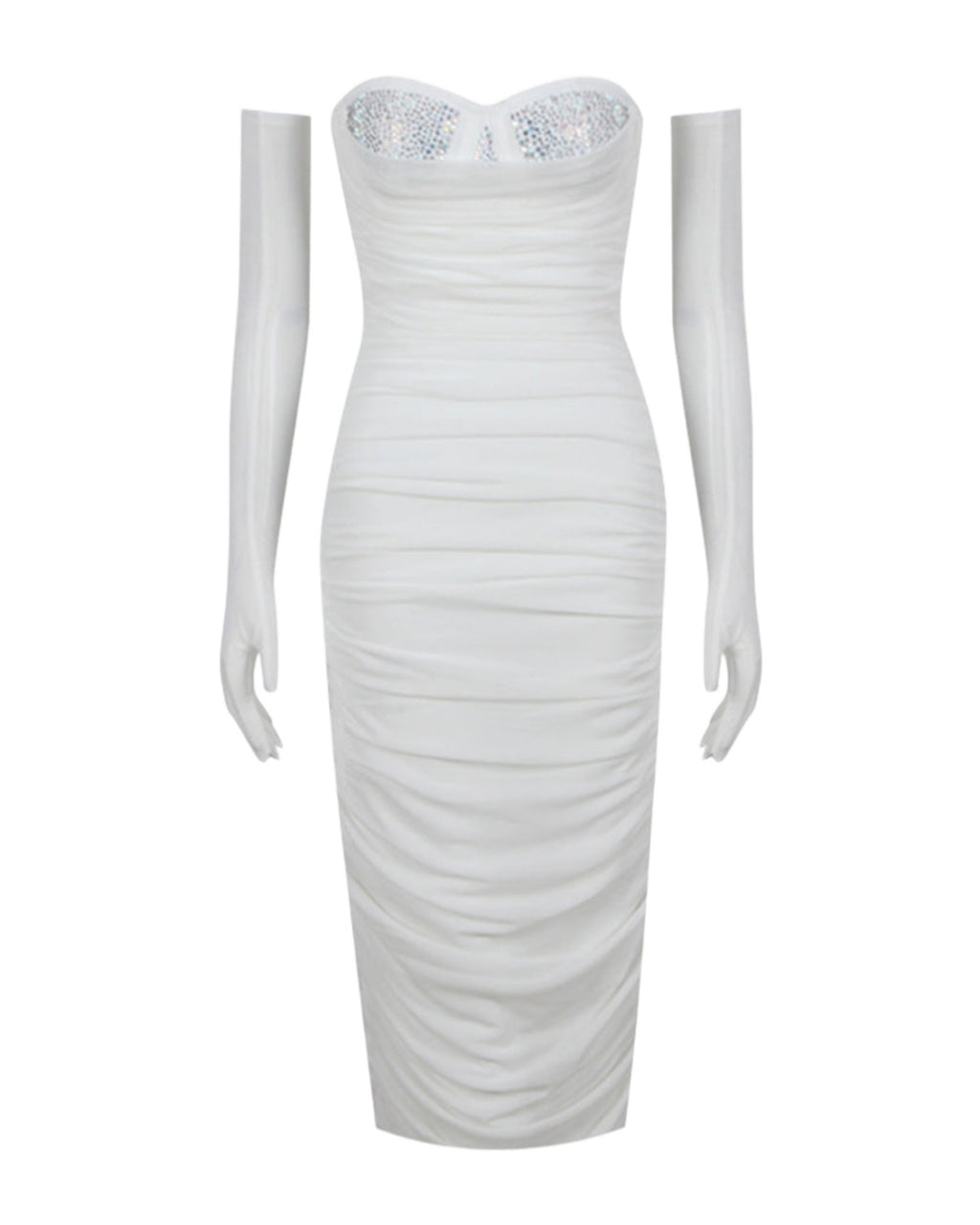 Mesh Stitching Bandage Suspender Dress photo 9