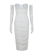 Mesh Stitching Bandage Suspender Dress photo 9