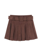 Corduroy Half Autumn A-line Skirt Pleated