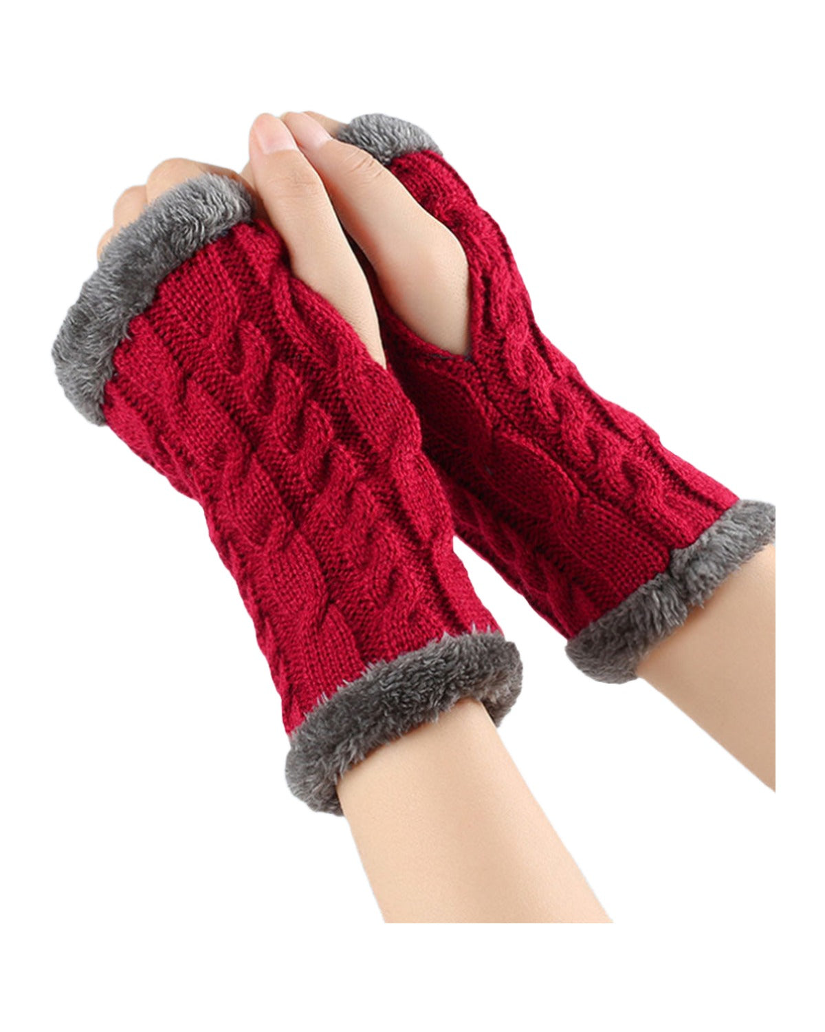 Winter Plush Knitted Gloves photo 2