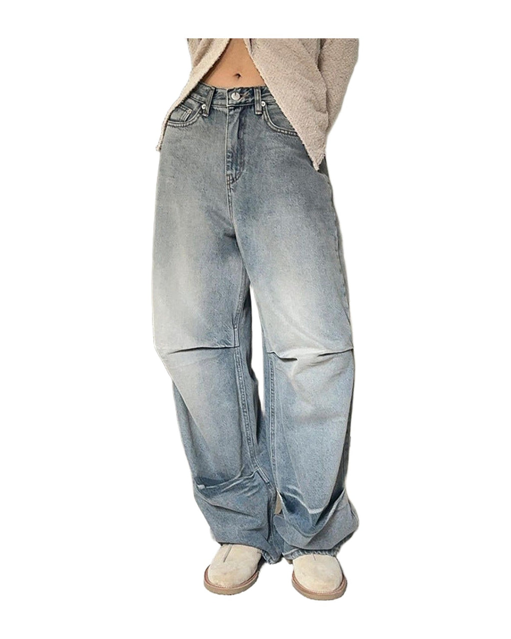Street Washed Vintage Loose Jeans photo 11