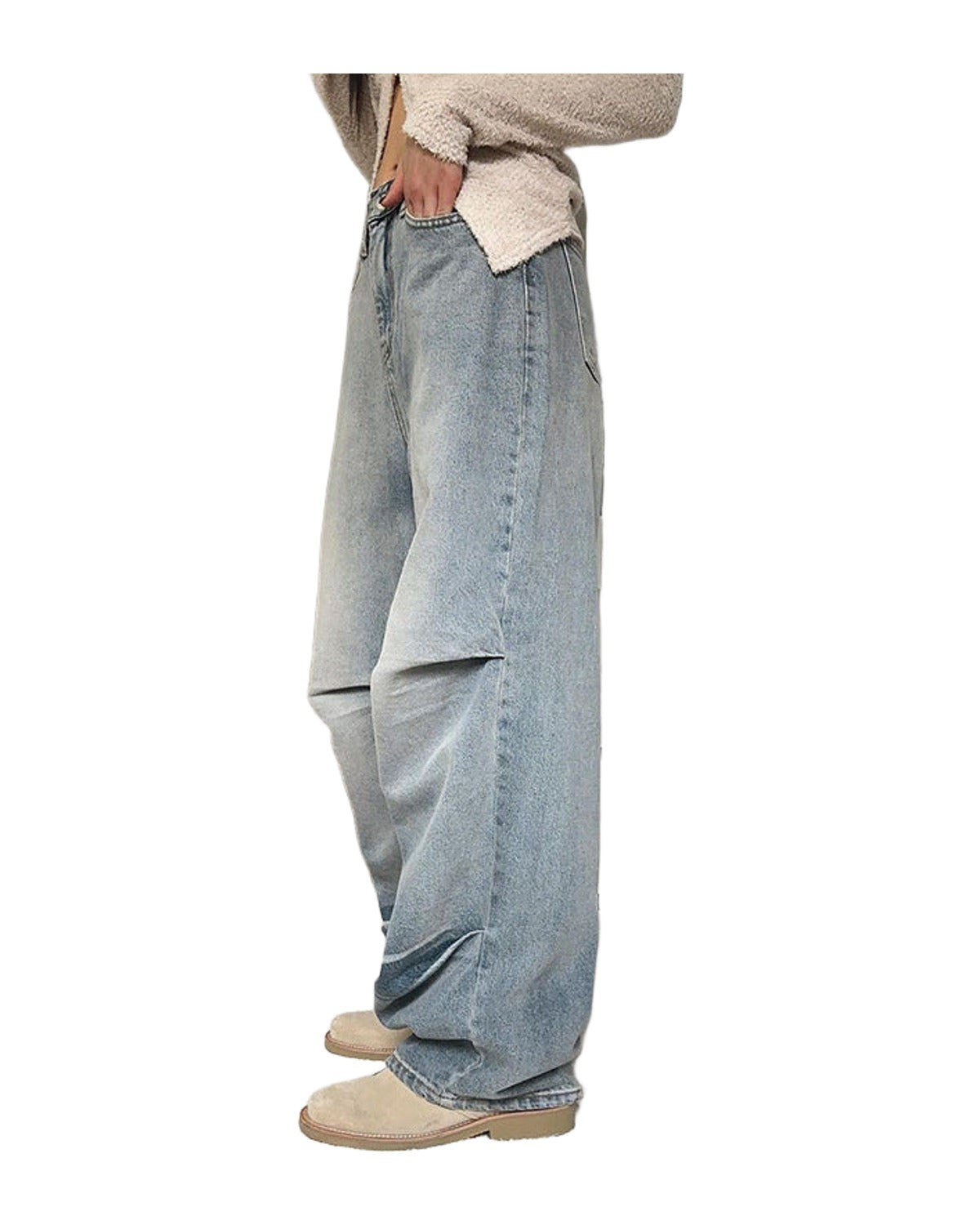Street Washed Vintage Loose Jeans photo 2