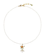 Fresh Orange Flower Necklace Collar Chain photo 2