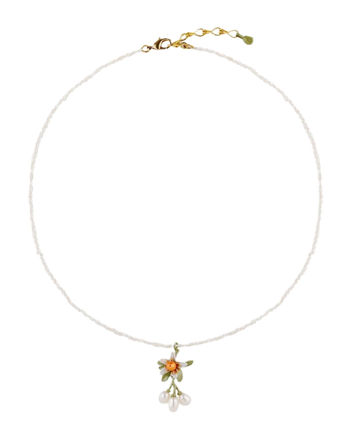Fresh Orange Flower Necklace Collar Chain photo 2