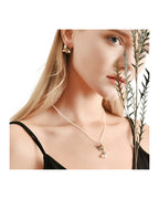 Fresh Orange Flower Necklace Collar Chain photo 3