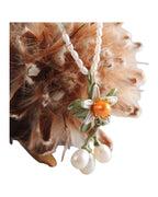Fresh Orange Flower Necklace Collar Chain photo 5