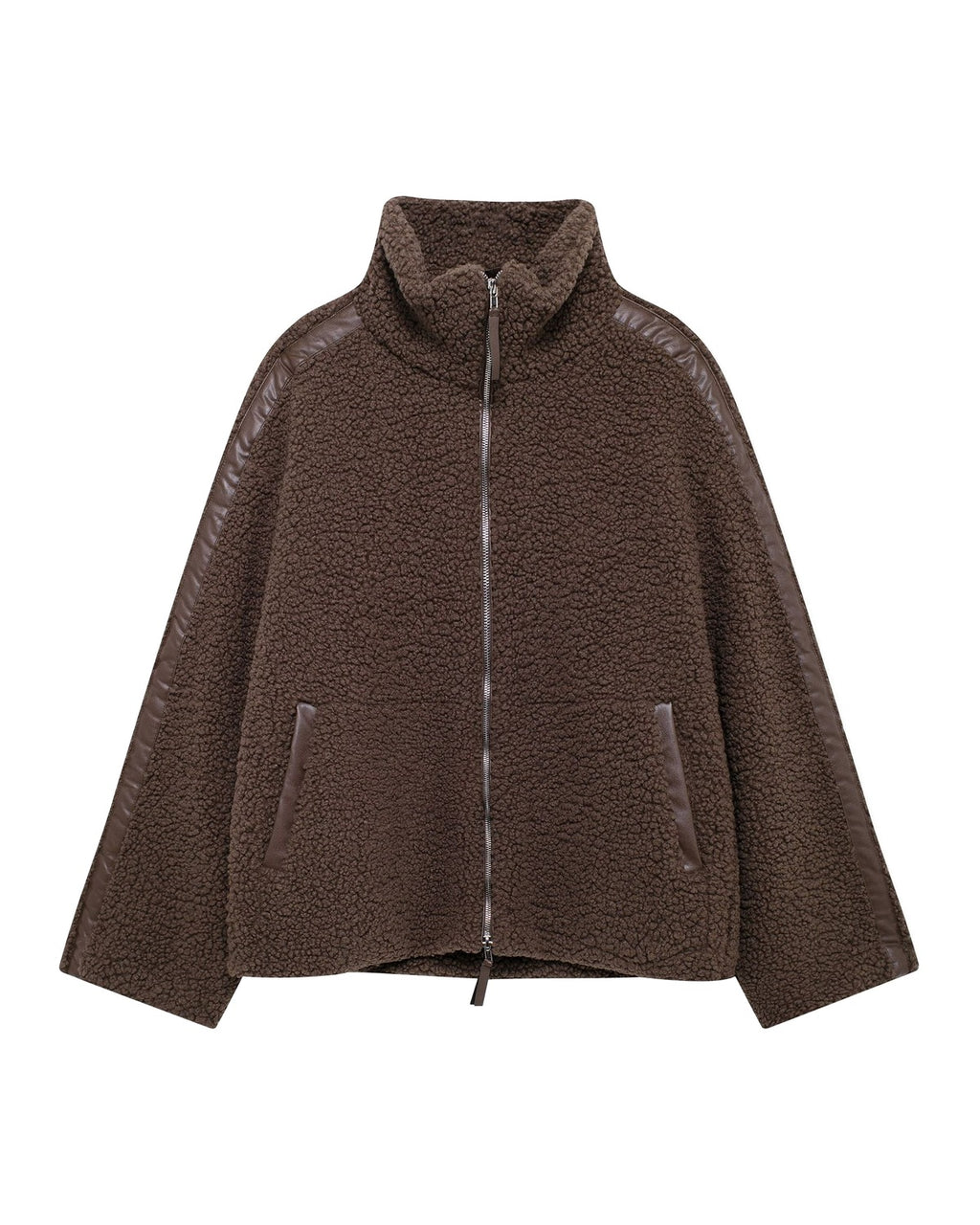 Lamb Wool Turtleneck Woolen Coat photo 8