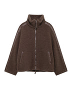 Lamb Wool Turtleneck Woolen Coat photo 8