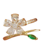 Can Rotate Crystal Cherry Blossom Ring photo 3