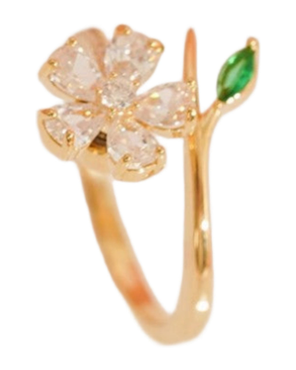 Can Rotate Crystal Cherry Blossom Ring photo 7