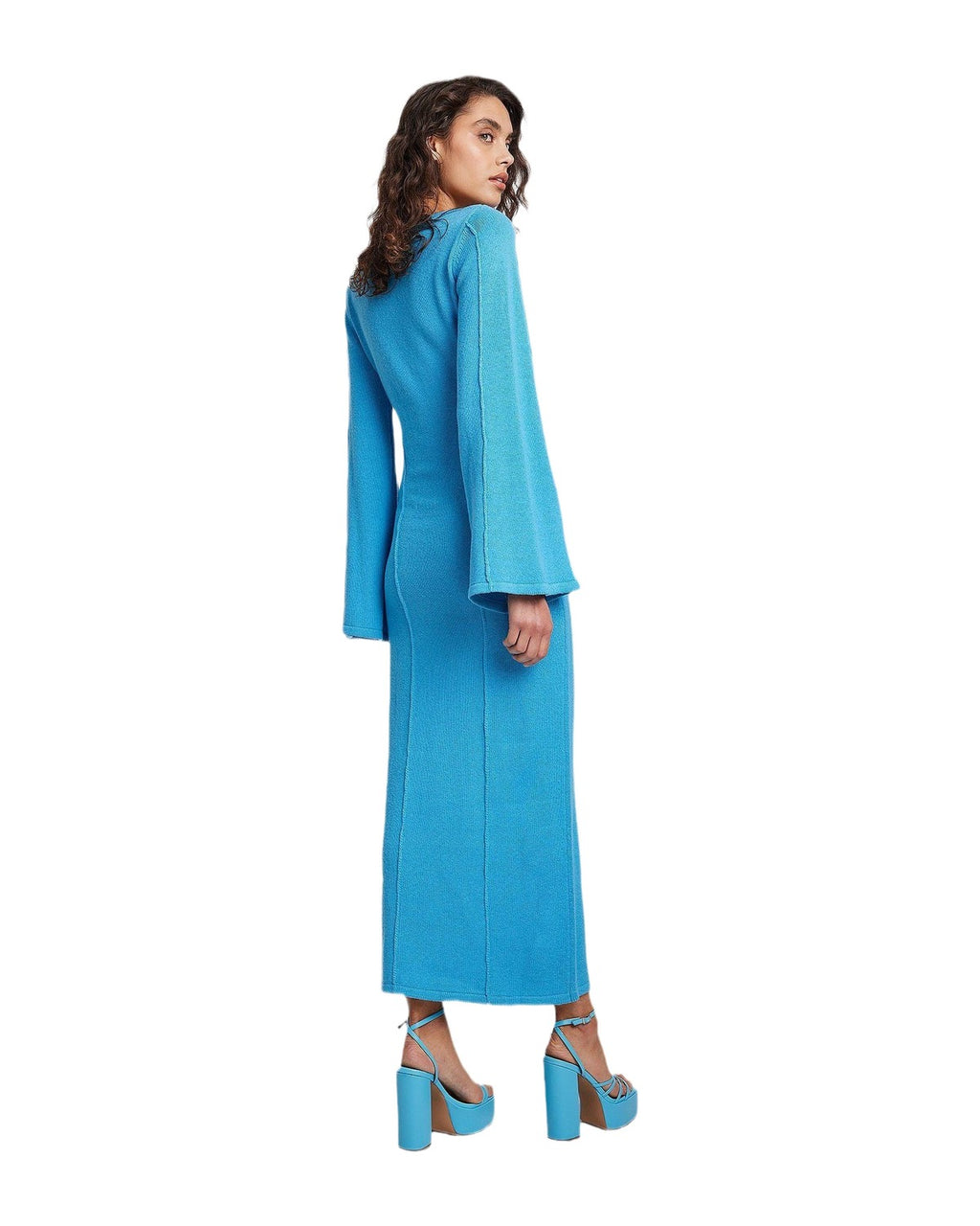 Bell Sleeve Slim Knitted Dress photo 11