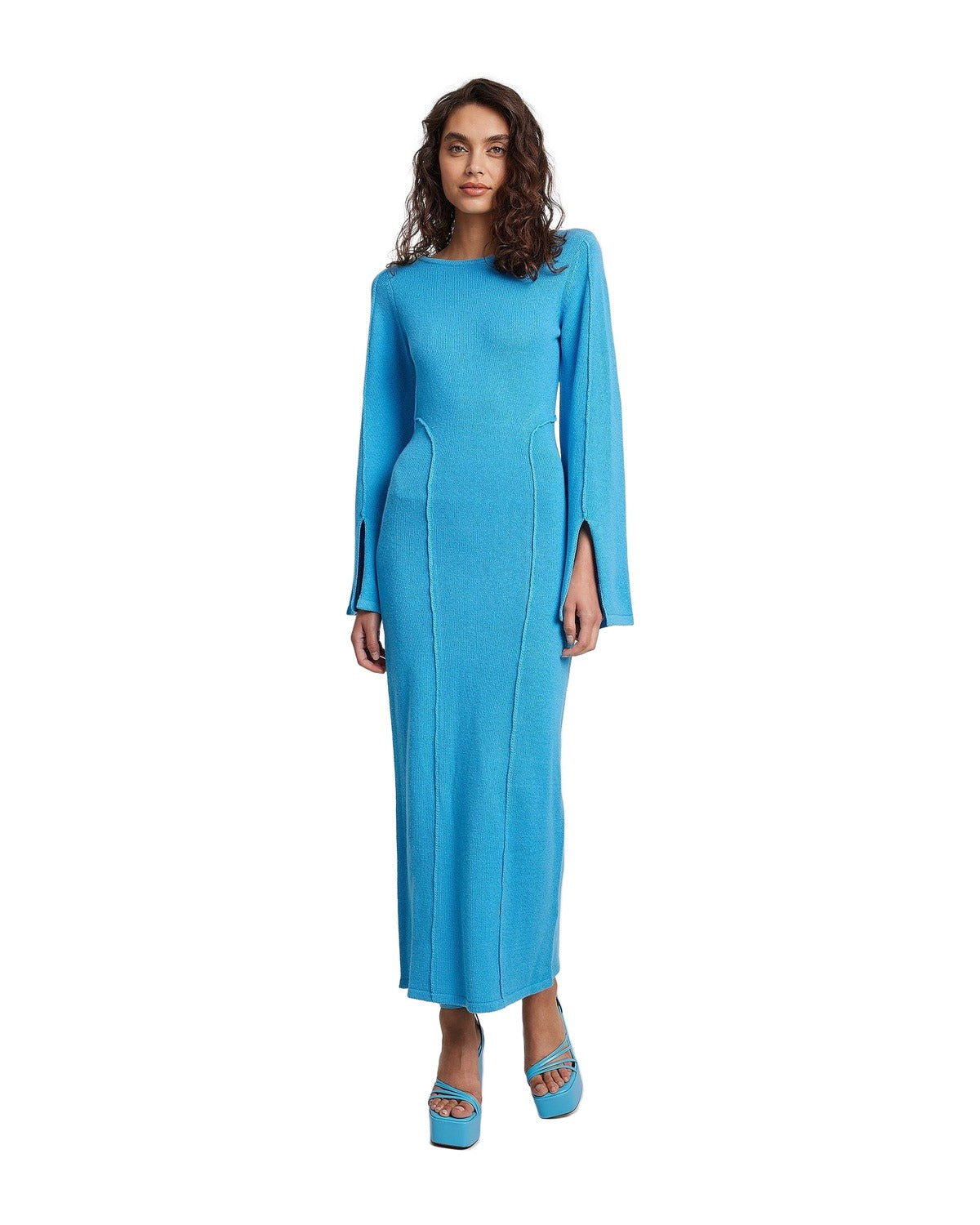 Bell Sleeve Slim Knitted Dress photo 5