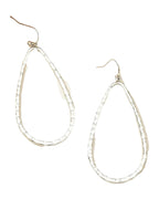 Metal Water Drop Hollow Stud Earrings Simple Pattern photo 3