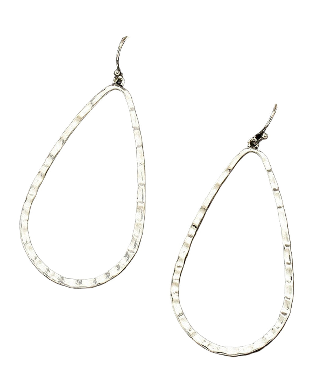 Metal Water Drop Hollow Stud Earrings Simple Pattern photo 9