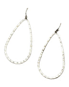 Metal Water Drop Hollow Stud Earrings Simple Pattern photo 9
