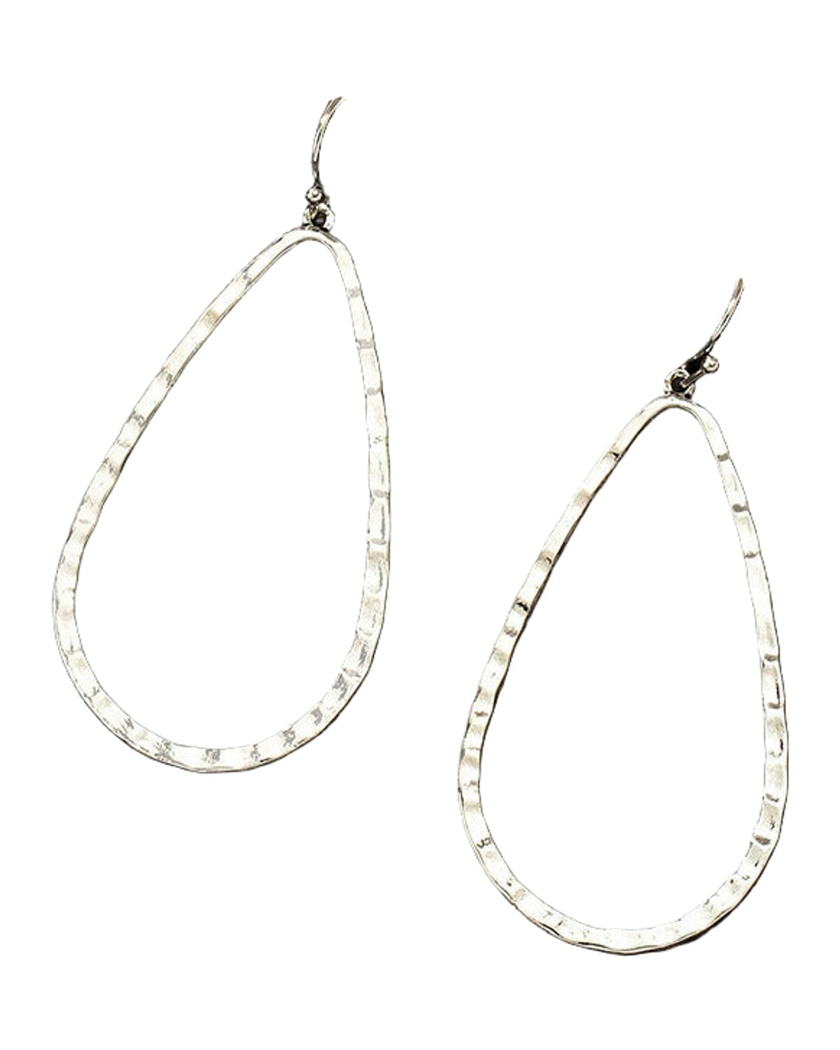 Metal Water Drop Hollow Stud Earrings Simple Pattern photo 9