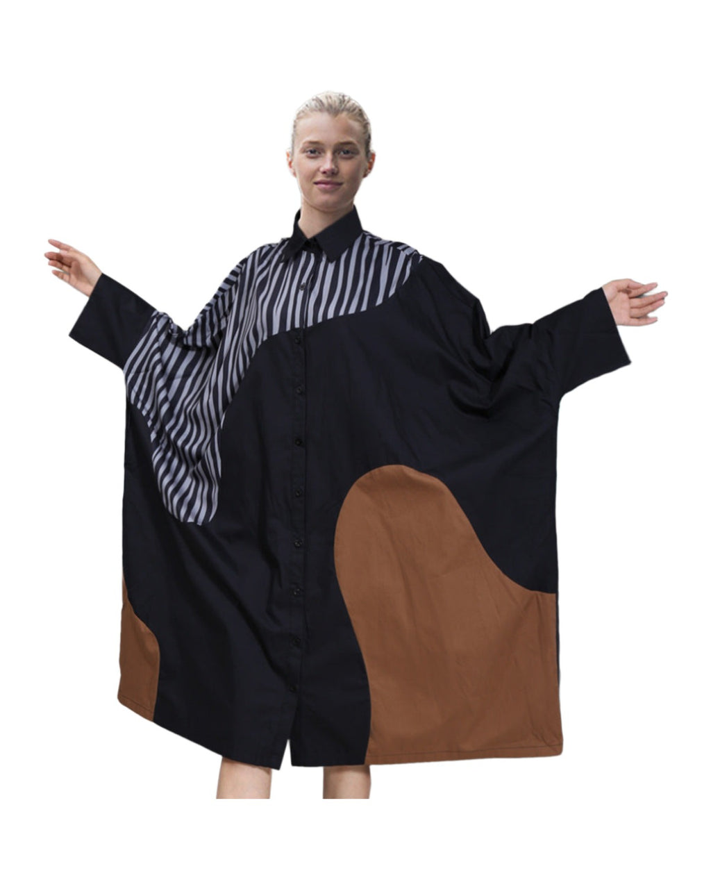 Autumn Single-breasted Loose Dress photo 9