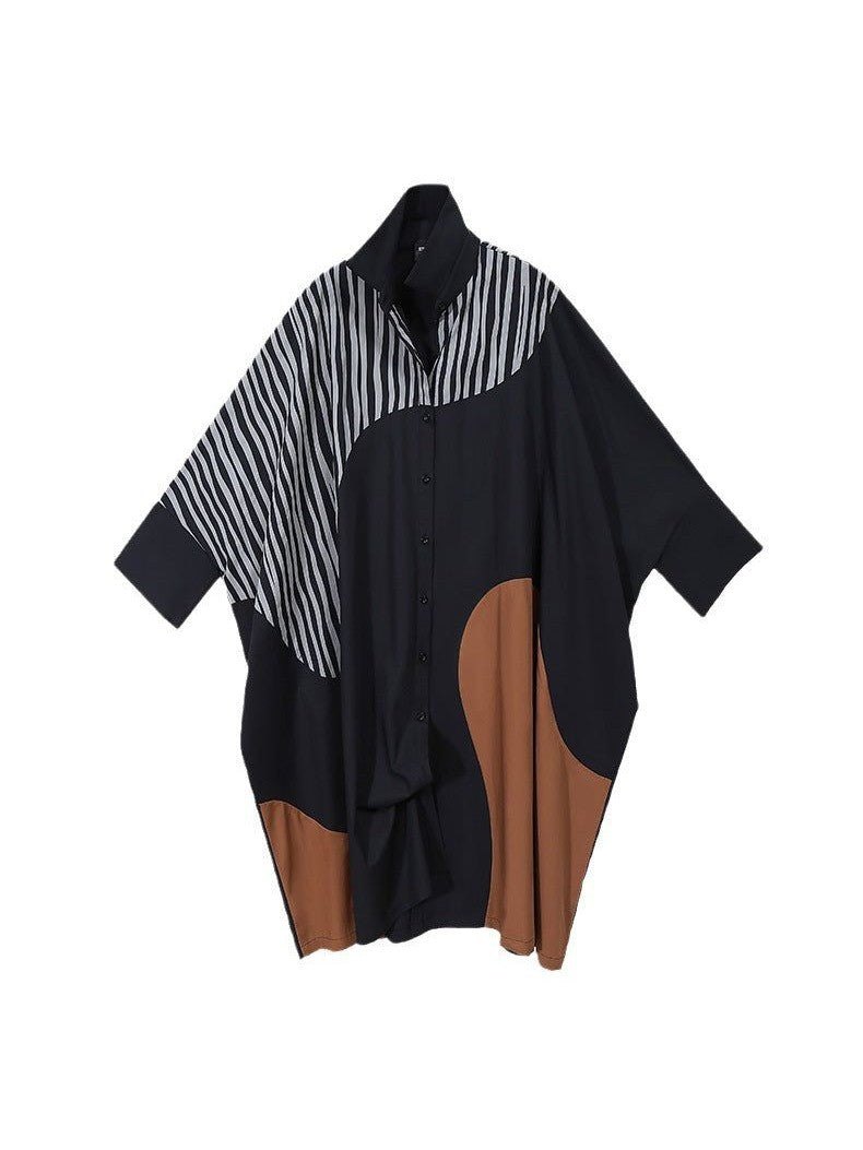 Autumn Single-breasted Loose Dress