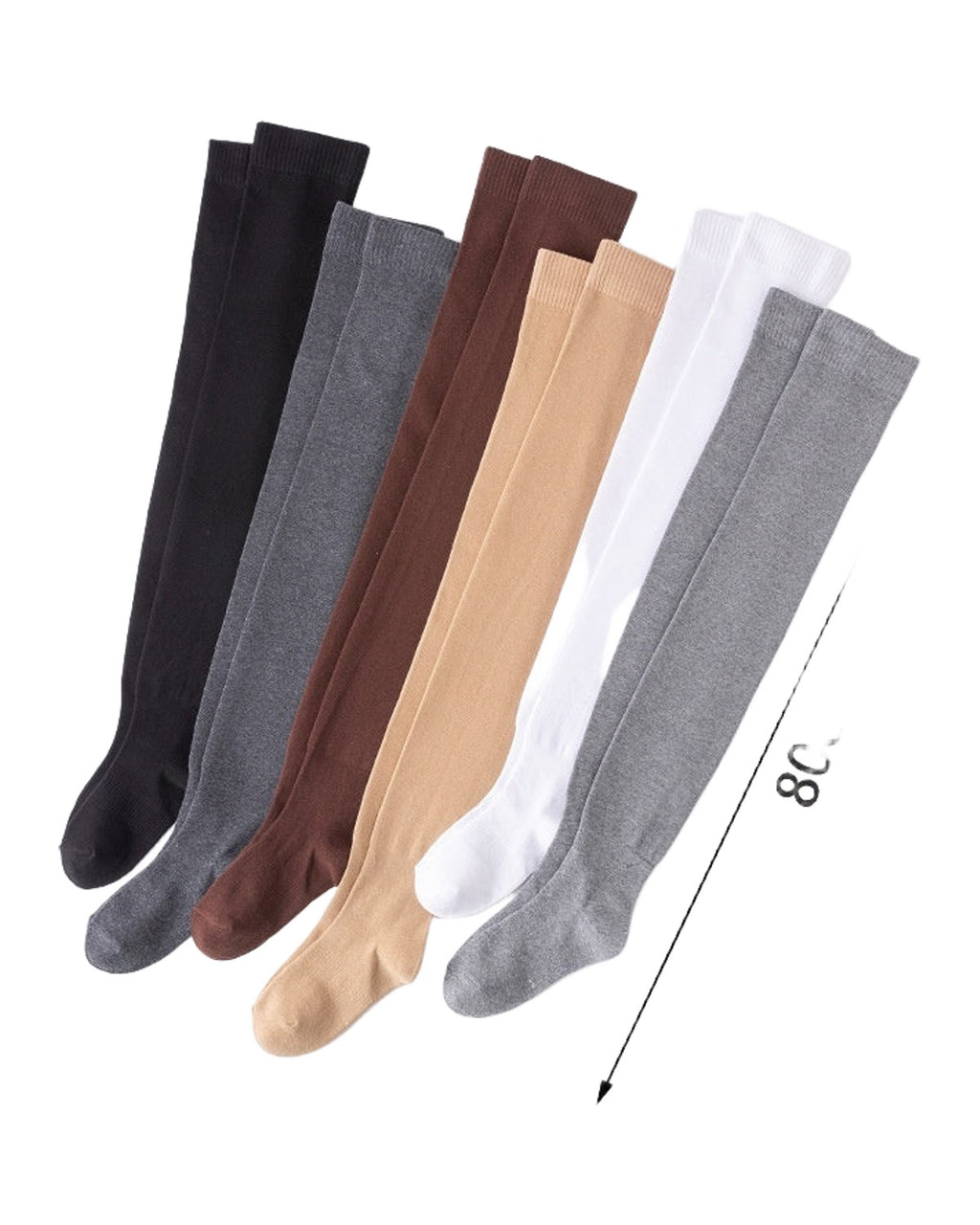 Lengthened Overknee Cotton Socks photo 9