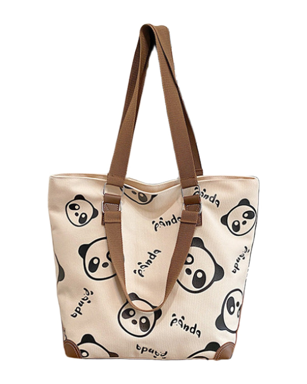 Cute Panda Canvas Bag Cartoon Casual Shoulder photo 1