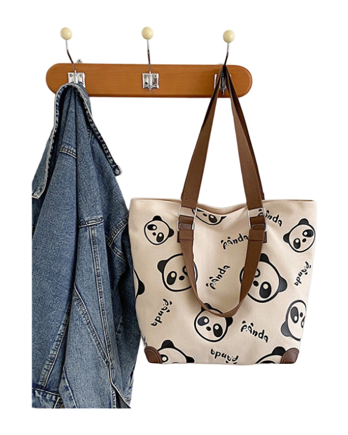 Cute Panda Canvas Bag Cartoon Casual Shoulder photo 18