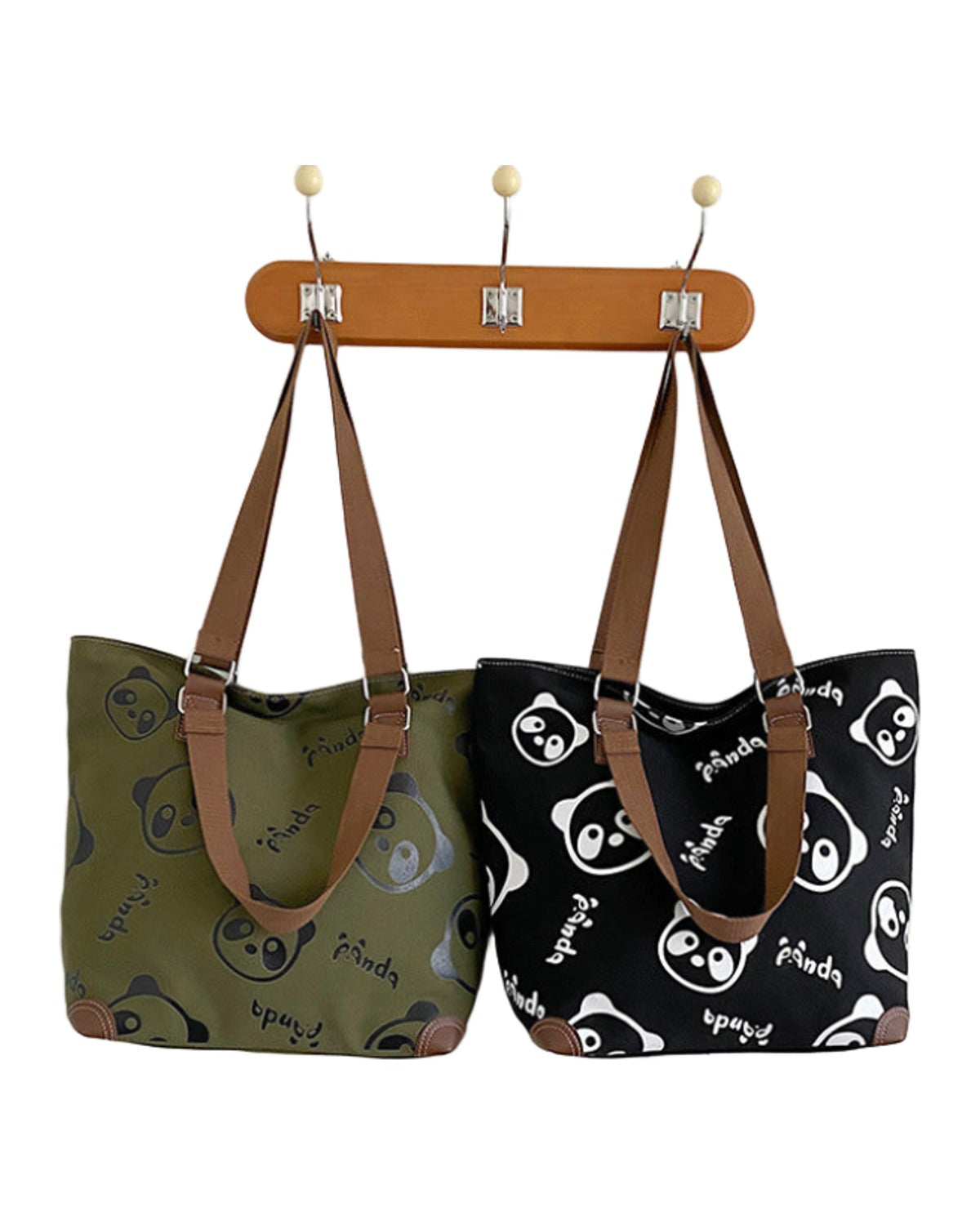 Cute Panda Canvas Bag Cartoon Casual Shoulder photo 2