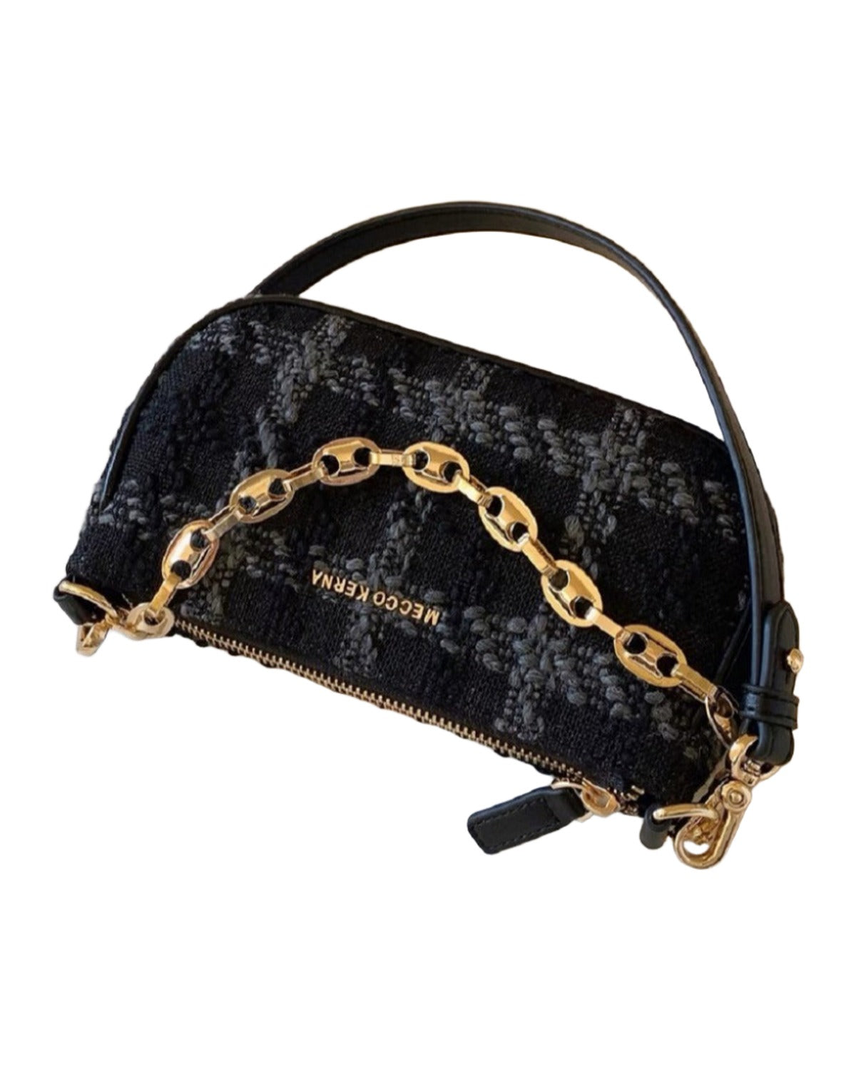 One-shoulder Crossbody Smoky Plaid Underarm Bag photo 3