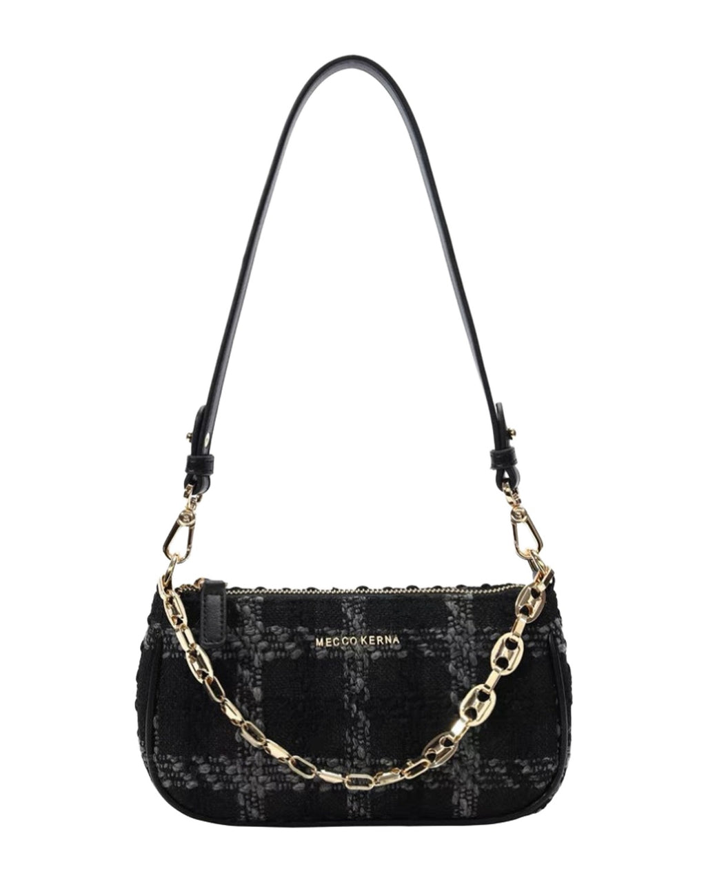 One-shoulder Crossbody Smoky Plaid Underarm Bag photo 7