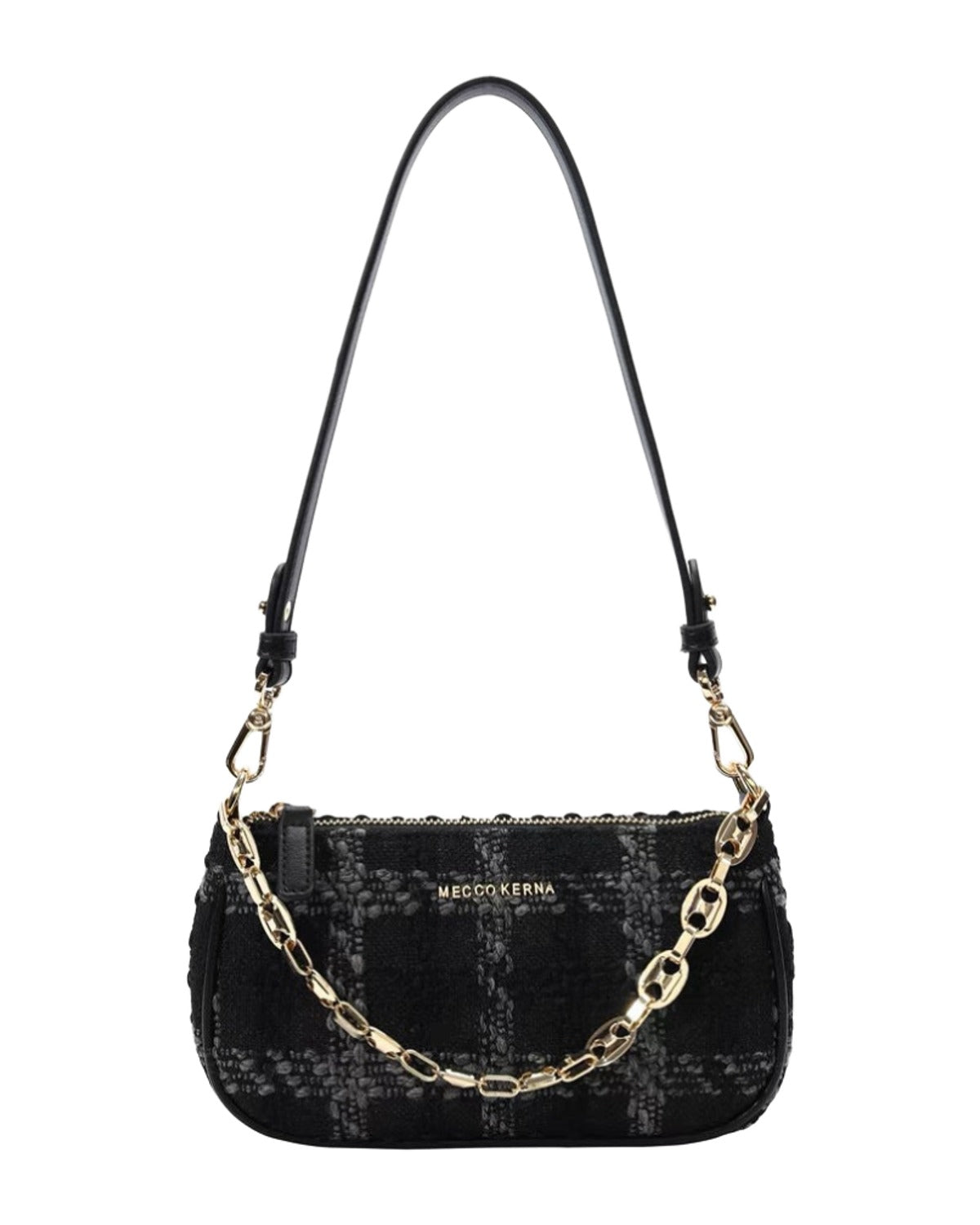 One-shoulder Crossbody Smoky Plaid Underarm Bag photo 7