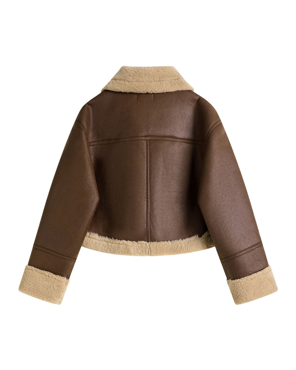 Stand Collar Fur Integrated Lamb Short Coat photo 4