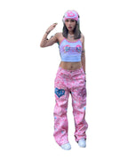 Retro Camouflage Printed Wide-leg Jeans photo 9