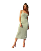 Summer Thin Hollow High Elastic Ice Silk Midi Dress photo 12