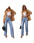 Casual Patchwork Wide Leg Jeans photo 9