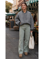 Wadded Jacket Loose worn by a model