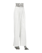 White High-waist Trousers Loose Casual Pants photo 1