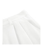 White High-waist Trousers Loose Casual Pants photo 9