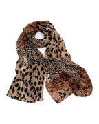 Casual Versatile Patchwork Polka Dot Chiffon Scarf photo 4