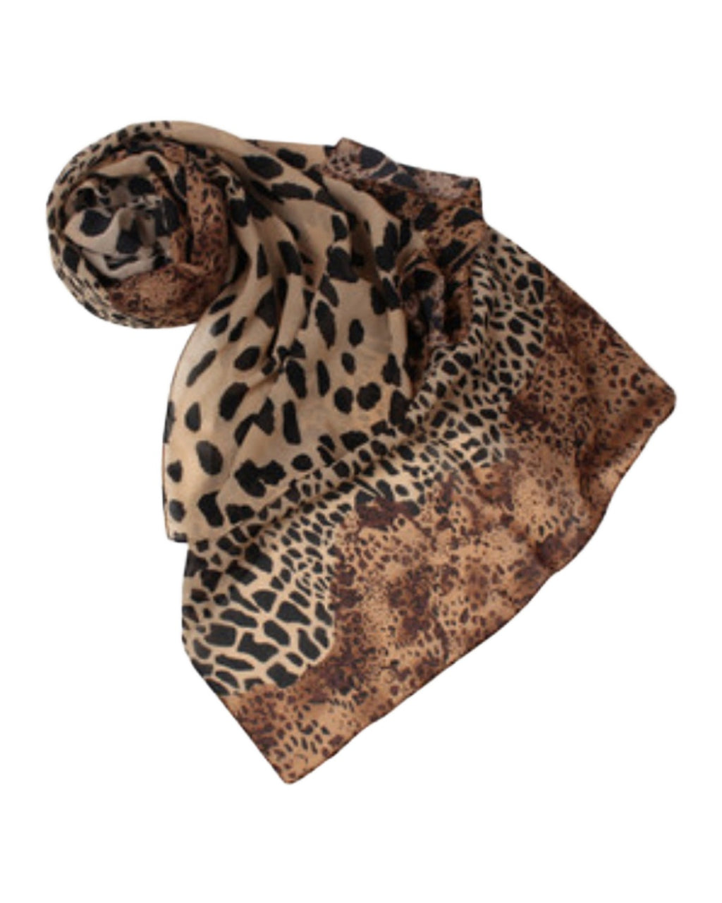 Casual Versatile Patchwork Polka Dot Chiffon Scarf photo 5