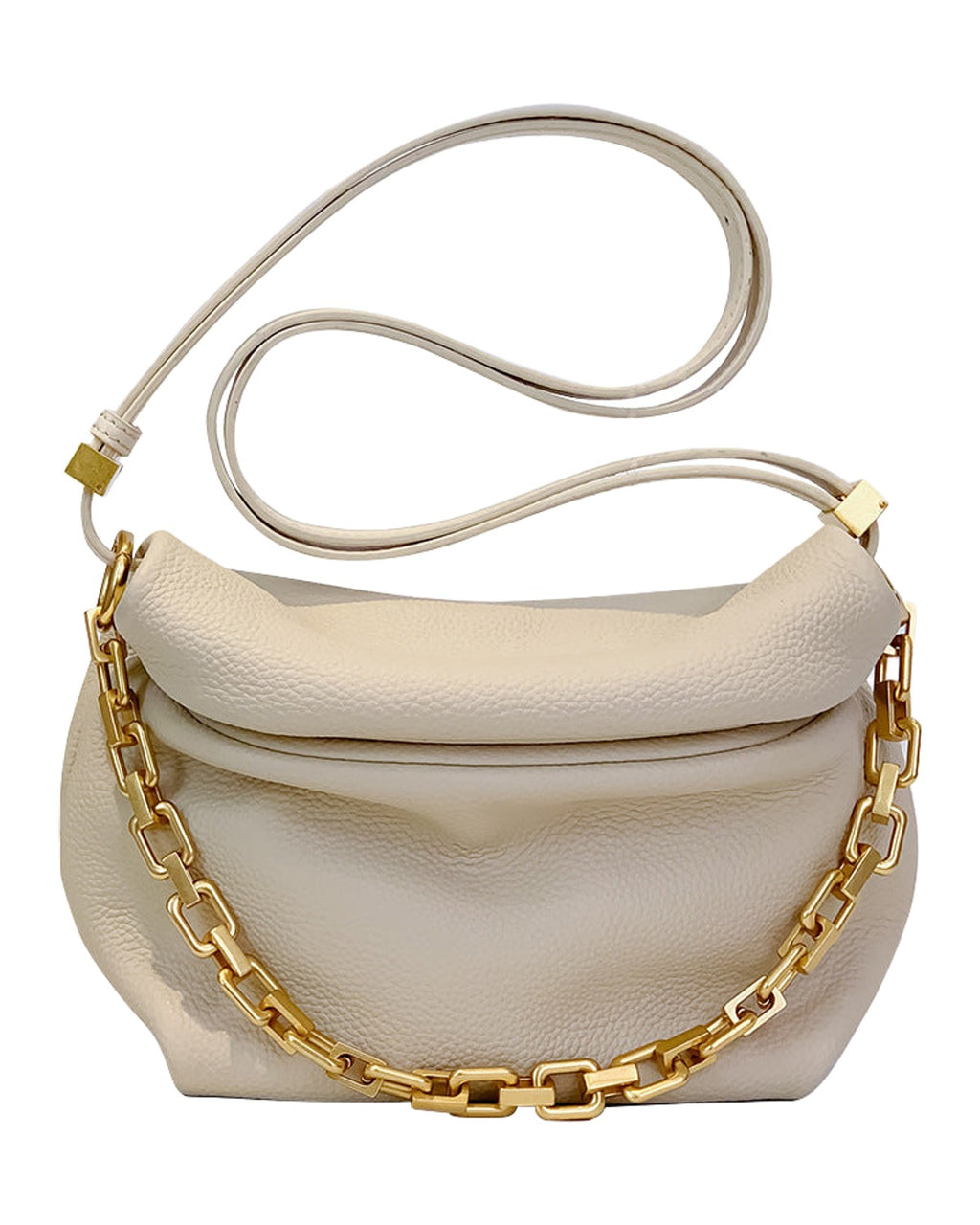 Leather Folds Clouds Bag Chain Shoulder Cowhide Crossbody photo 14