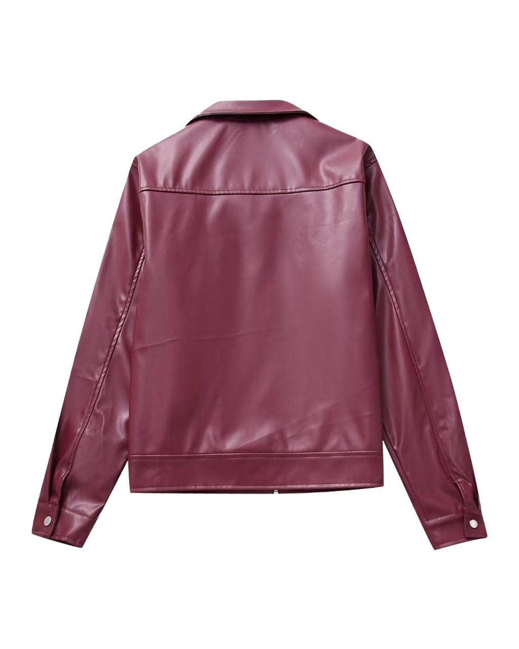 Cool Wild Lapel Leather Biker's Jacket photo 8