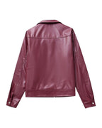 Cool Wild Lapel Leather Biker's Jacket photo 8